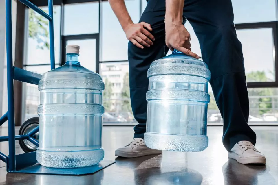 image of big water bottles